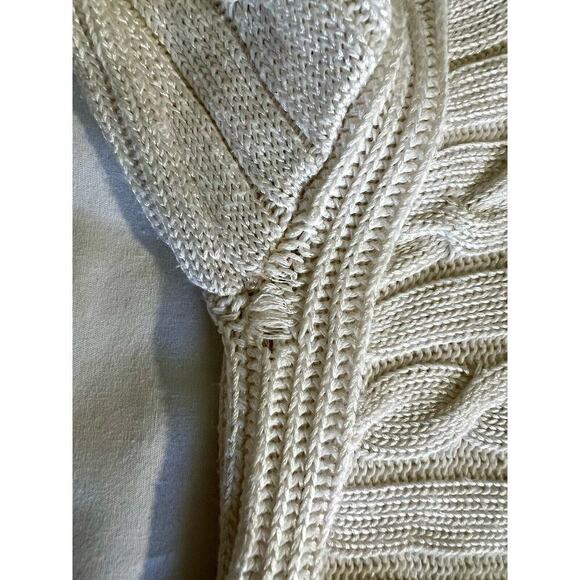 Lauren Ralph Lauren Women’s Sz. M Cream Cowl Neck Sweater Cable Knit Pullover - Picture 7 of 7